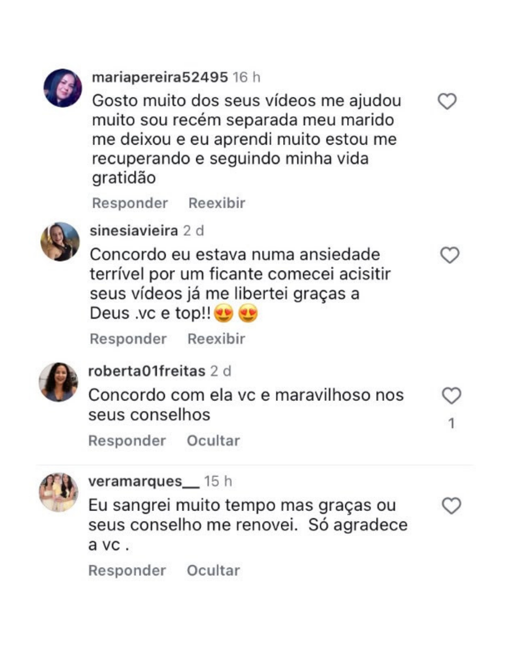 Depoimento de aluna 1