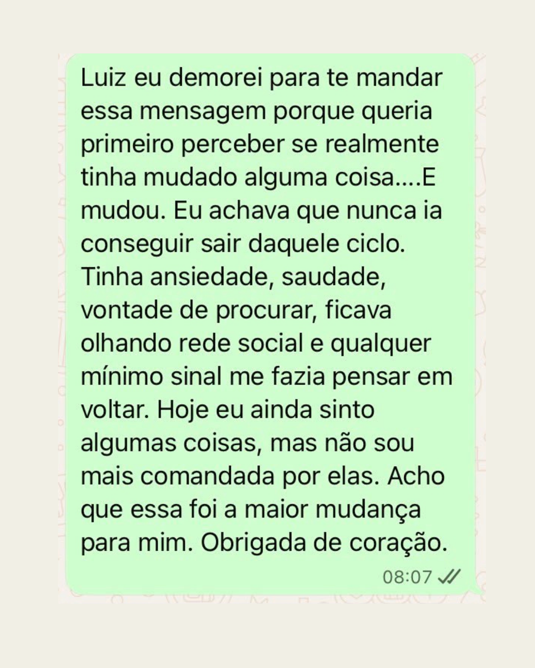 Depoimento de aluna 3